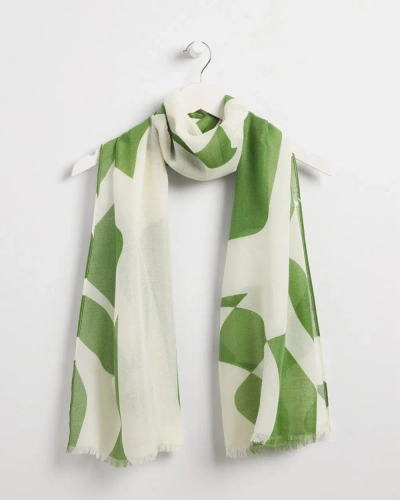 Chico's Modern Print Oblong Scarf In Green |
