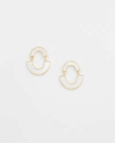 Chico's Mother Of Pearl Drop Earrings |  In Gold