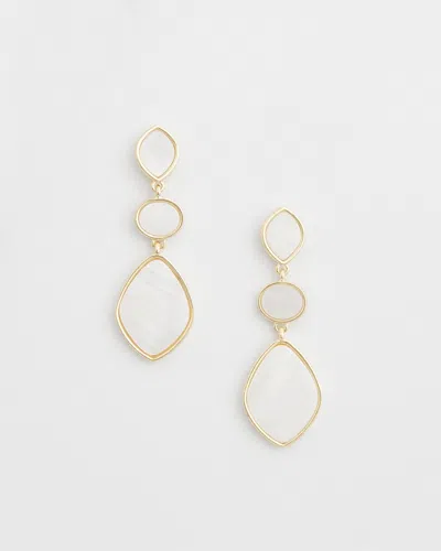 Chico's Mother Of Pearl Earrings |  In Gold