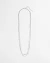Shop Chico's Multi Strand Blue & Silver Tone Necklace |
