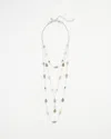 Chico's Natural Stone Layered Convertible Necklace |  In Green