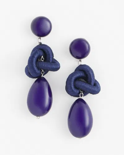 Chico's Navy Teardrop Earrings |