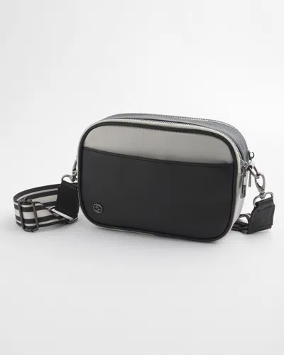 Chico's Neutral Color Block Camera Bag In Black |