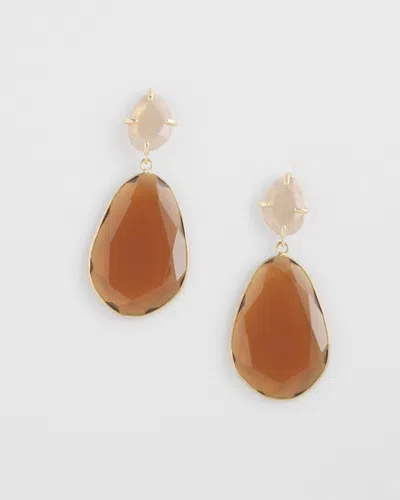 Chico's Neutral Gem Teardrop Earrings |
