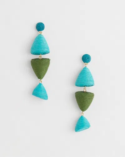 Chico's No Droop Abstract Fish Drop Earrings |  In Multi