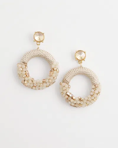 Chico's No Droop Beaded Hoop Earrings |  In Blush