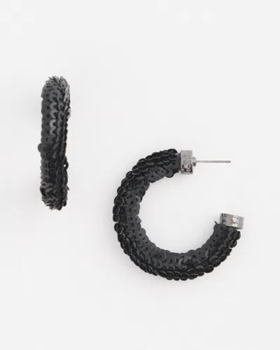 Chico's No Droop™ Black Sequin Huggie Earrings |