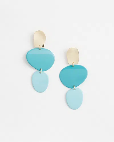 Chico's No Droop Blue Linear Earrings |  In Grand Air