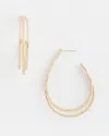 Chico's No Droop Brass Triple Hoop Earrings |  In Gold