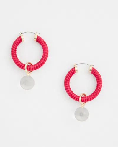 Chico's No Droop Convertible Red Hoop Earring |  In Madeira Red