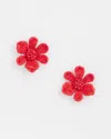 Chico's No Droop™ Coral Floral Stud Earrings |  In Coral
