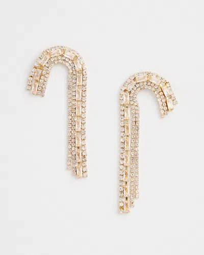 Chico's No Droop™ Embellished Candy Cane Tassel Earrings |  In Gold
