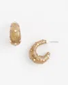 Chico's No Droop™ Embellished Resin Hoop Earrings |  In Neutral