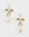 Chico's No Droop™ Faux Pearl Bow Drop Earrings |  In Pearl