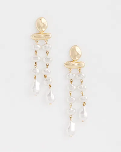 Chico's No Droop Faux Pearl Drop Earrings |