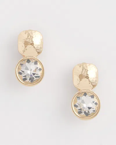 Chico's No Droop™ Gold Tone Crystal Clip-on Earrings |