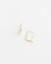 Chico's No Droop Gold Tone Square Hoop Earring |  In Gold