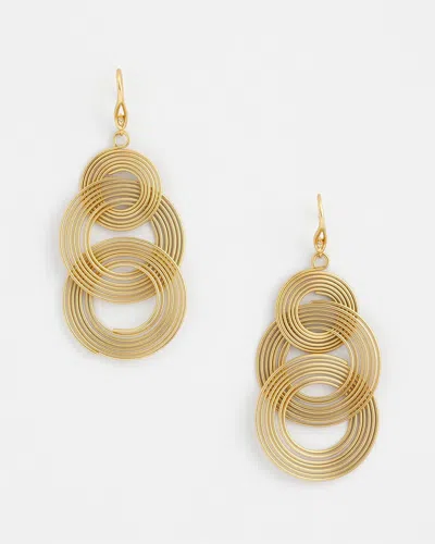 Chico's No Droop Goldtone Circle Earrings