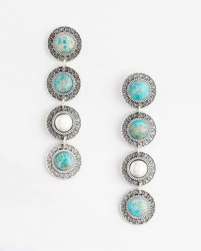 Chico's No Droop Jasper Stone Drop Earrings |  In Turquoise