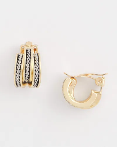 Chico's No Droop™ Mixed-metal Clip-on Hoop Earrings |  In Mixed Metals