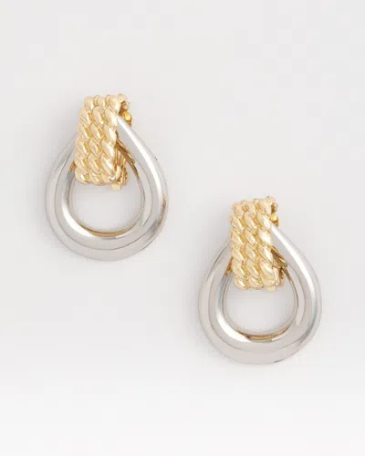 Chico's No Droop™ Mixed-metal Teardrop Clip-on Earrings |  In Mixed Metals