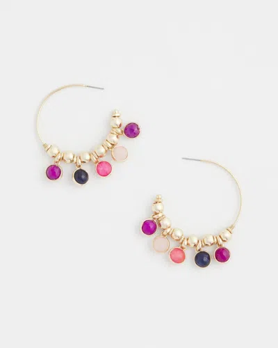 Chico's No Droop Multi-color Bead Hoop Earrings |  In Multicolor