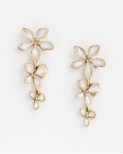 Chico's No Droop™ Neutral Flower Drop Earrings |  In White