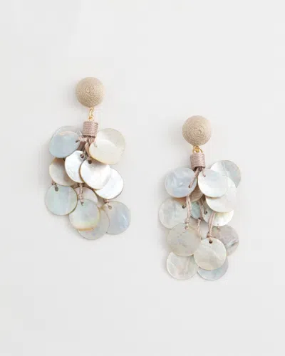 Chico's No Droop Neutral Shell Earrings |  In Light Tan