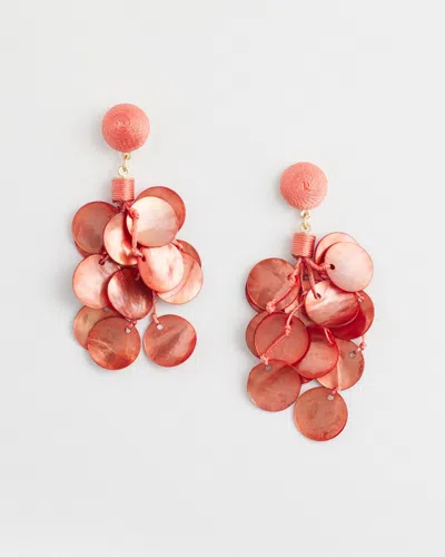 Chico's No Droop Orange Shell Earrings |  In Nectarine