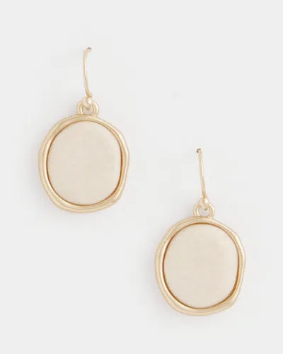 Chico's No Droop River Stone Teardrop Earrings |  In White