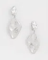 Chico's No Droop™ Silver Drop Clip-on Earrings |  In Silver