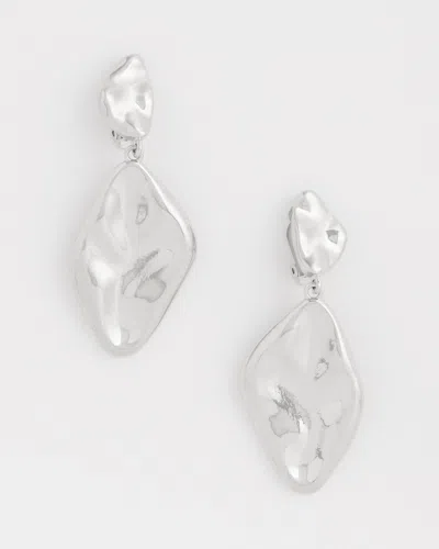 Chico's No Droop™ Silver Drop Clip-on Earrings |