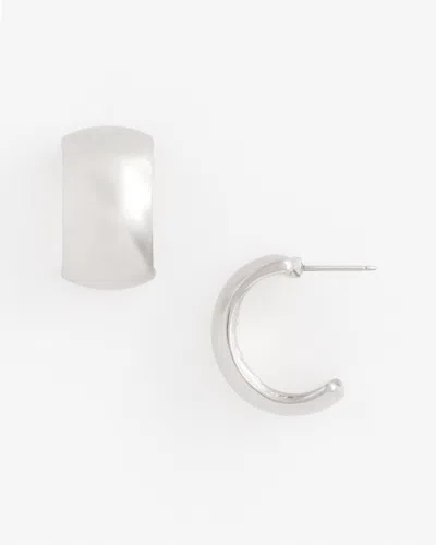 Chico's No Droop Silver-tone Hoop Earrings |