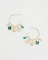 Chico's No Droop St. Patrick's Day Charm Earrings |  In Green