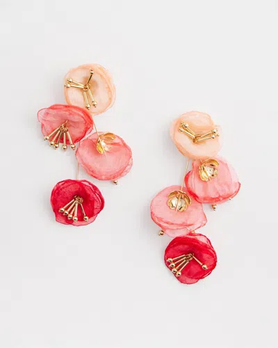 Chico's No Droop™ Tonal Mixed Flower Drop Earrings |  In Pink
