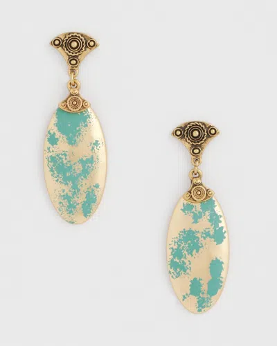 Chico's No Droop™ Turquoise And Gold Drop Earrings |