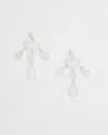 CHICO'S NO DROOP WHITE CROCHET EARRINGS | CHICO'S