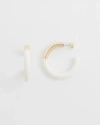 CHICO'S NO DROOP WHITE DIPPED HOOP EARRING | CHICO'S
