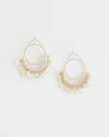 Chico's No Droop White Fringe Hoop Earrings |  In White