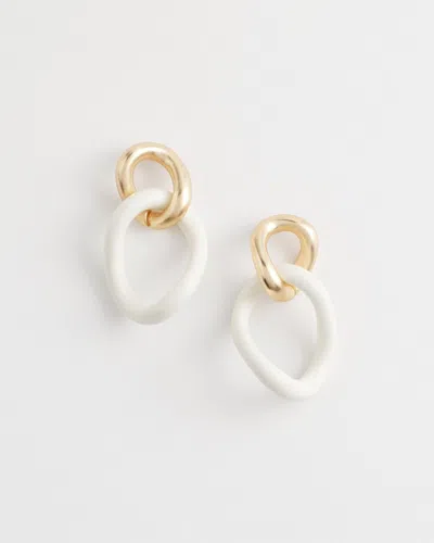 Chico's No Droop White Links Earrings |