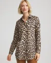 Chico's No Iron Animal-print Tunic In Tan In Animal Print