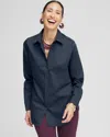 Chico's No Iron Fall Stretch Shirt In Blue In Blue