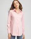 Chico's No Iron Fall Stretch Shirt In Blushed In Pink