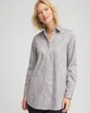 Chico's No Iron Lace Jacquard Stretch Tunic In Gray In Gray