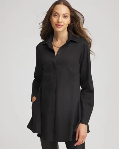 Chico's No Iron Pocketed Tunic In Black