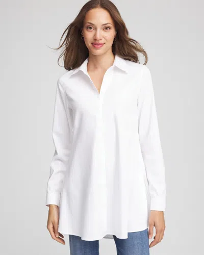Chico's No Iron Pocketed Tunic In White