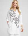 Chico's No Iron™ Pocketed Tunic Top In White Size Xl |  In Optic White