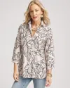 Chico's No Iron™ Sateen Oasis Shirt In Neutral Size Medium |  In Smokey Taupe