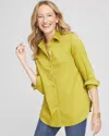 Chico's No Iron™ Stretch Shirt In Limone Fresco Size Large |  In Limone Fresco