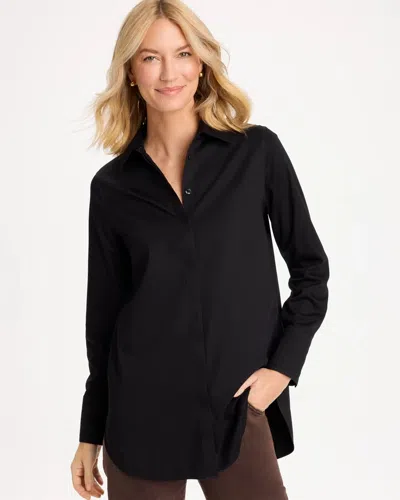 Chico's No Iron Stretch Tunic In Black